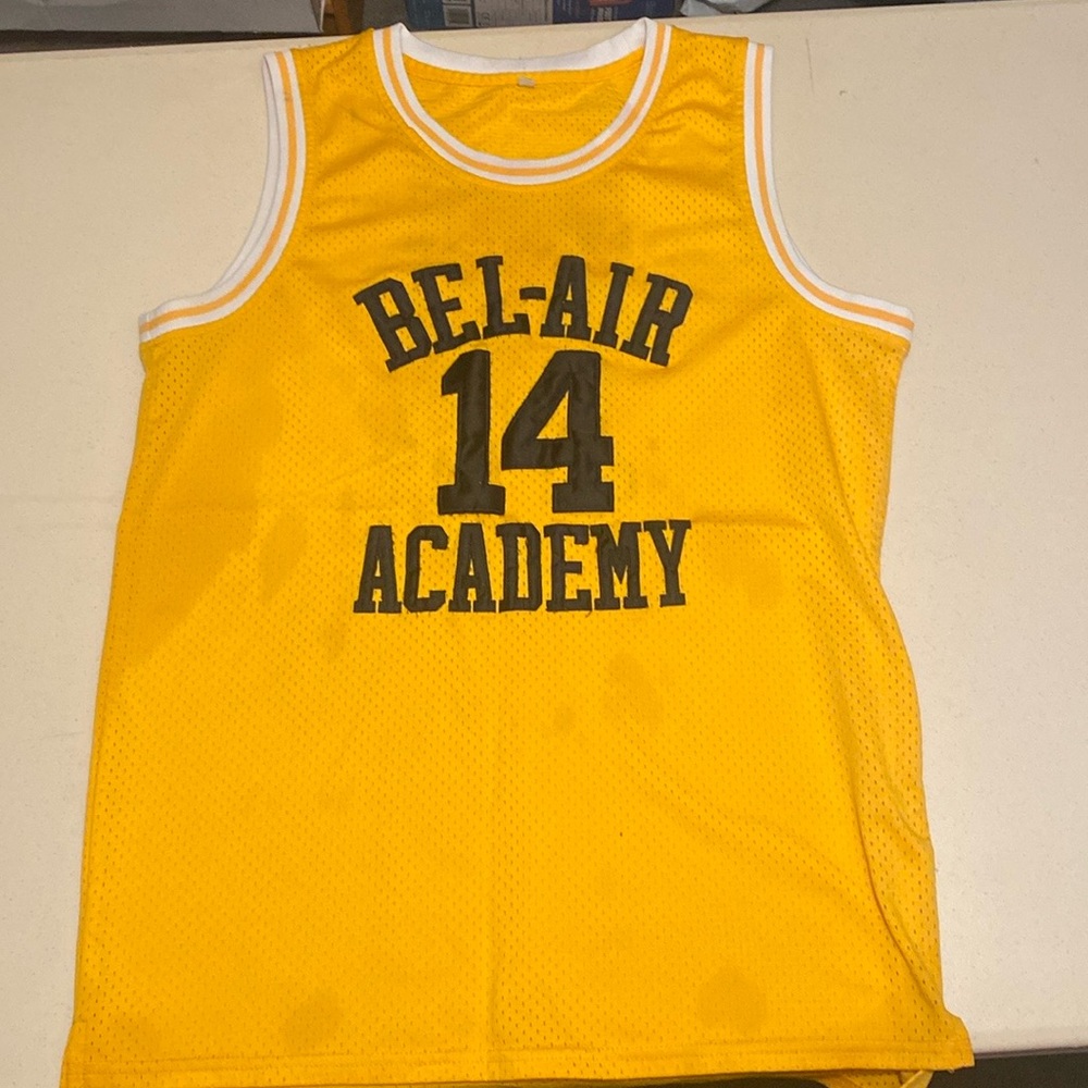 Yellow Bel-Air Academy Basketball Jersey